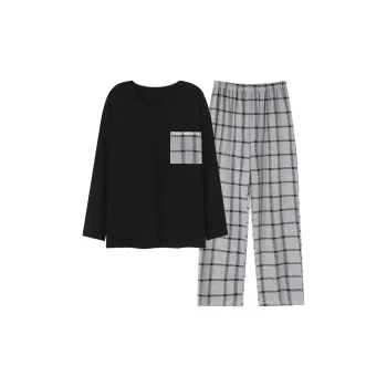 Mulong Family Pajama Set Women's Black