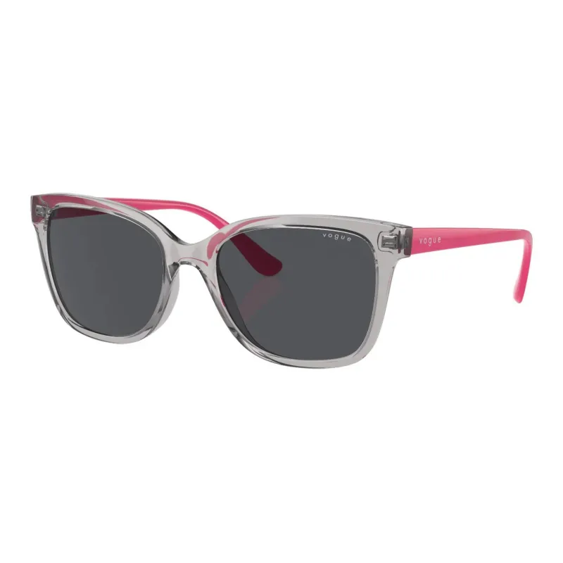 VOGUE Acetate Square Sunglasses Women's Gray/Pink-0