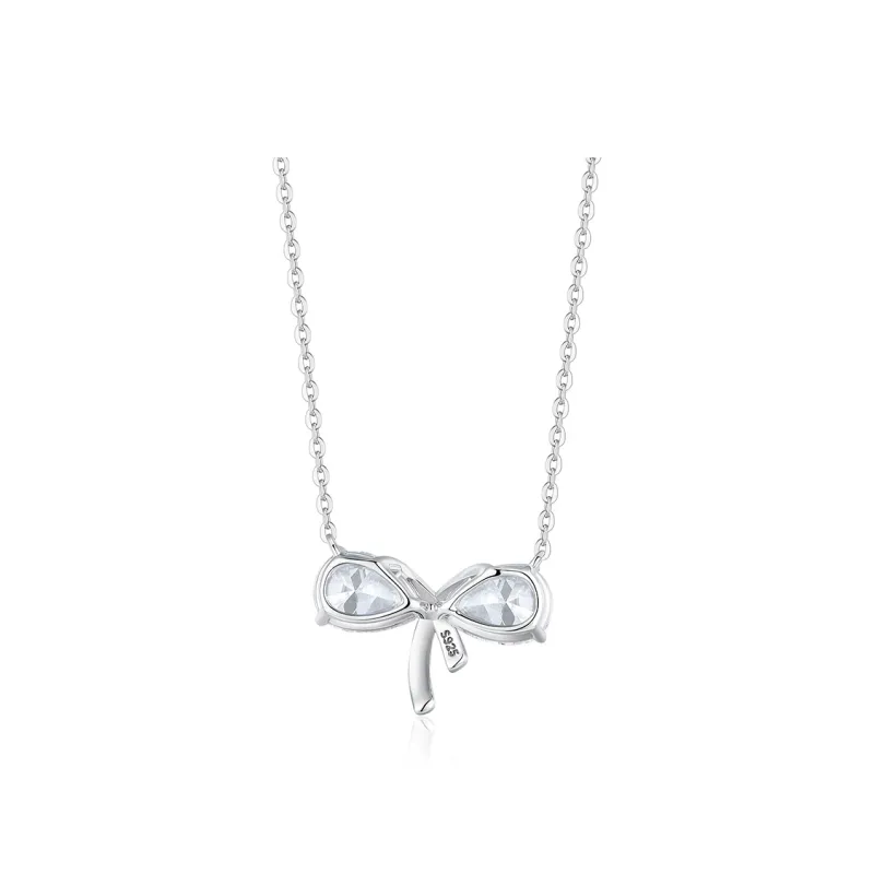 KADER S925 Silver Zircon Necklaces Women's Silver White-2