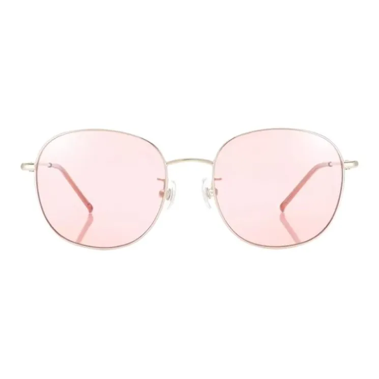 JINS Metal Oval Sunglasses Unisex Gold-1