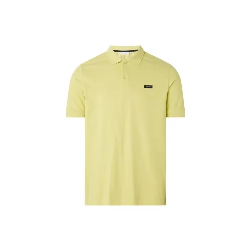 Calvin Klein Polo Shirts Men Yellow