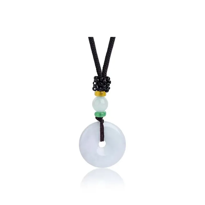 Yi Zhi Jing Bean Type Jadeite Pendants Unisex-0
