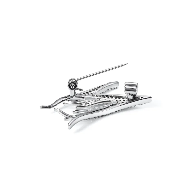 Zeroline Titanium Steel Brooches Unisex-2