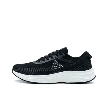 PEAK Running Collection Durable Breathable Low Top Taichi Running Shoes Men's Black White