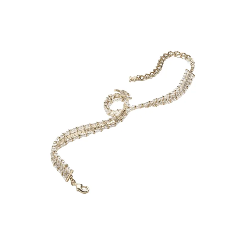 CHANEL Metal Necklaces Metal Necklaces Women's White-4