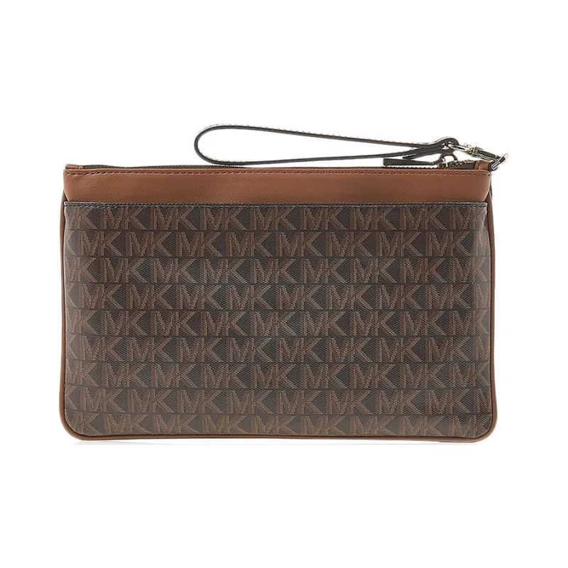 MICHAEL KORS Calfskin Clutch Women's Chocolate Brown-2