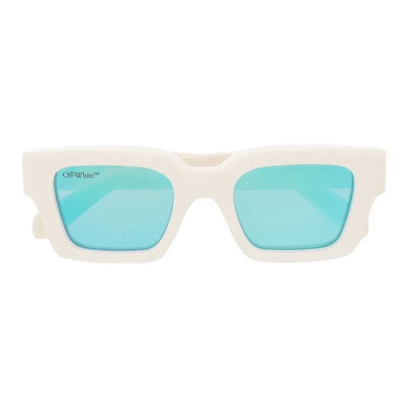 OFF-WHITE Acetate Irregular Shape Sunglasses Women's White-1