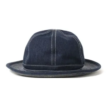Beams Cotton Fabric Bucket Hats Men's Marine Blue