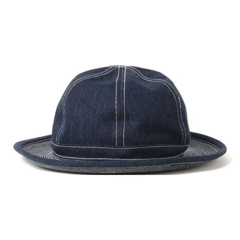 Beams Cotton Fabric Bucket Hats Men's Marine Blue-0