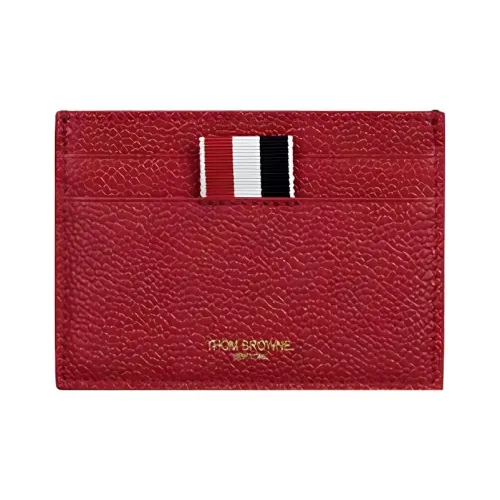 THOM BROWNE· Full-grain Calf Leather Card Holder Men's Red