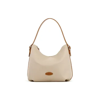 AVOKE Nylon With Cow Leather Tote Shoulder Bag, Crossbody Bag Unisex Multicolor