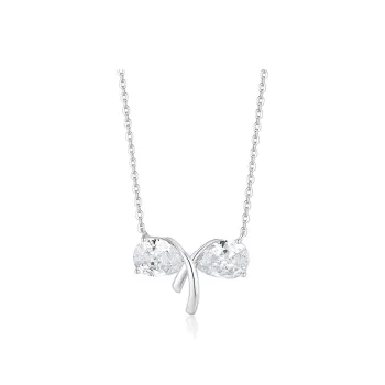 KADER S925 Silver Zircon Necklaces Women's Silver White