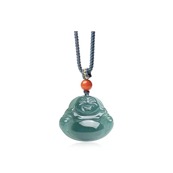 Best Wishes Ice Glutinous Jadeite Necklaces Unisex