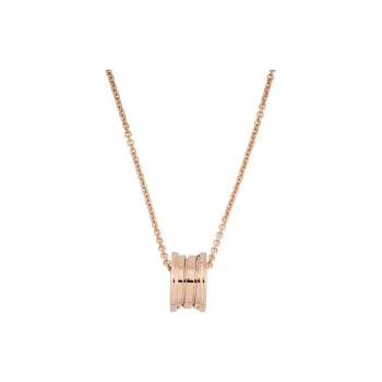 BVLGARI B.Zero1 Series 18K Rose Gold Necklaces Unisex Rose Gold