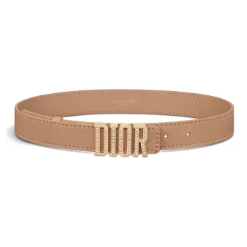 DIOR Cow Leather Leather Belts Women's Bronze Width: 3cm