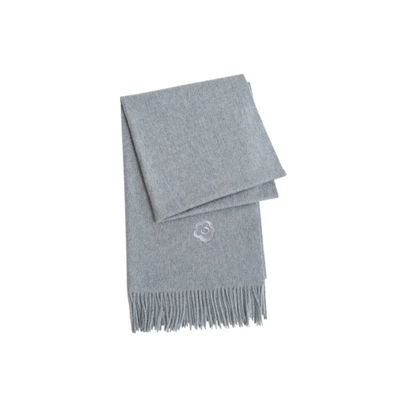 LOST PATTERN Cashmere Knit Scarves Women's Heather Gray-0