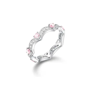FANCI S925 Silver Heart Gemstone Rings Women's