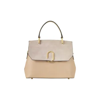 Le Parmentier Suede Bonded Leather Shoulder Bag Crossbody Bag Handbag Regular Women's Nude