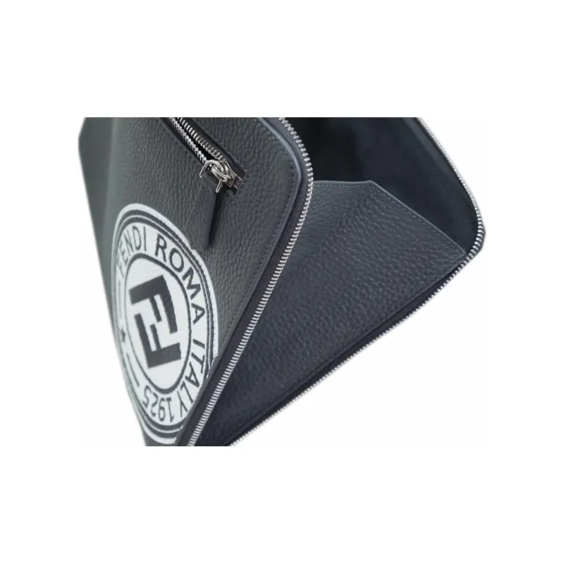 FENDI Calfskin Clutch Men's Blue-7
