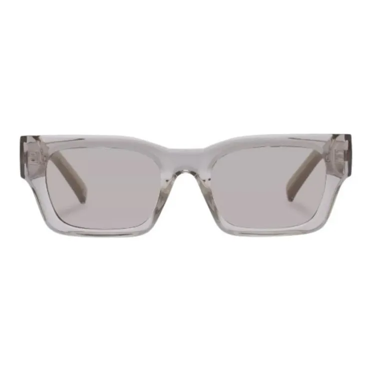 Le Specs Square Sunglasses Women's Transparent/Tea Chestnut-0