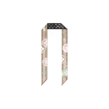 LOUIS VUITTON Mulberry Silk Hair Bands Women's Brown/Black