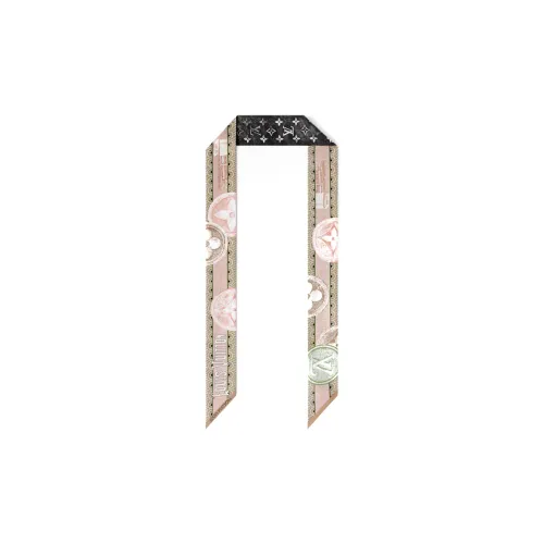 LOUIS VUITTON Mulberry Silk Hair Bands Women's Brown/Black