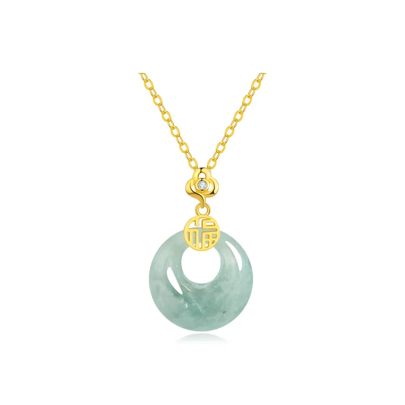 Jodie&Kevin Glutinous Jade Jadeite Necklaces Women's-0