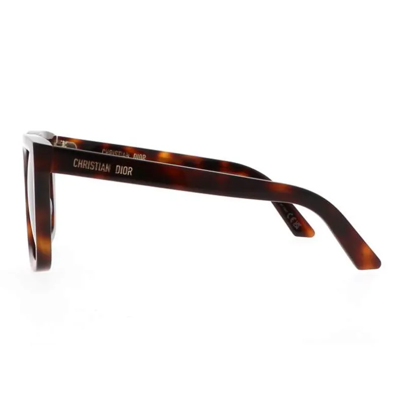 DIOR Acetate Irregular Shape Sunglasses Women's Tortoiseshell-2