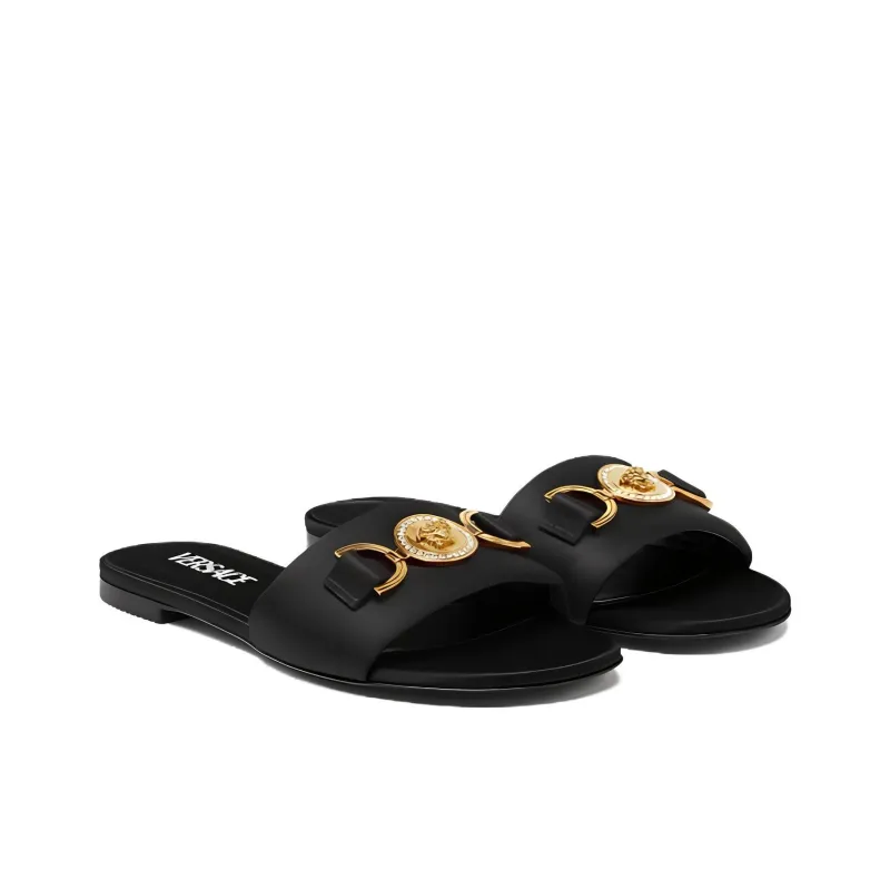 VERSACE Medusa '95 Satin Flat Sandals-2