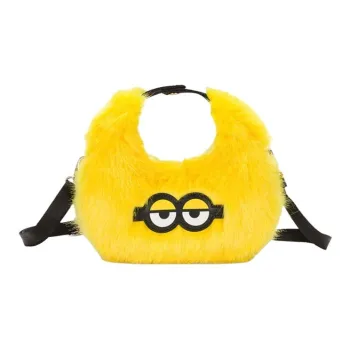 Kipling Minions, Collaboration Acrylic With Polyester Shoulder Bag, Crossbody Bag, Handbag Small Size Women's Yellow