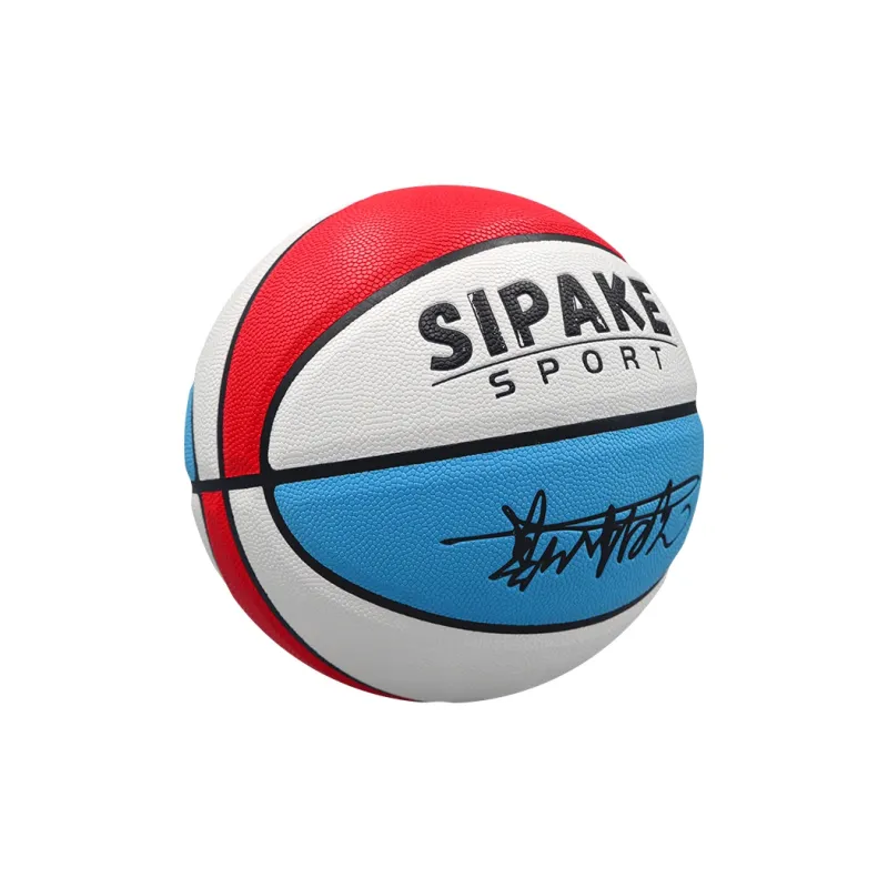 SIPAKESPORT PU Basketball Red Blue White Size 7 Ball Training Unisex-1