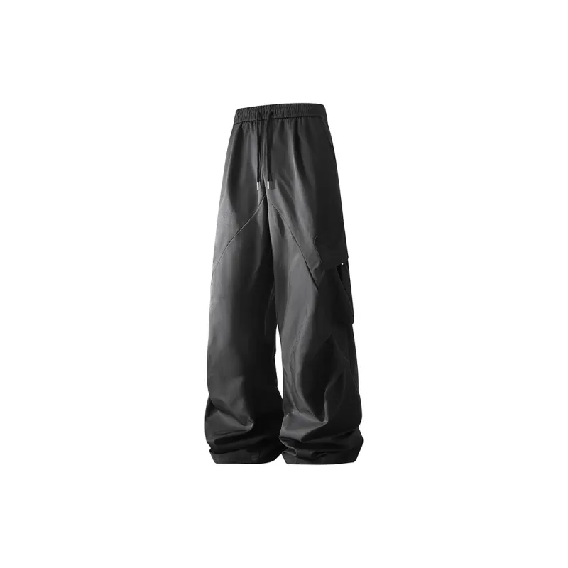 Qnxeey Casual Pants Adjustable Hem Pants Unisex-1