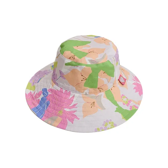 LOST PATTERN Cotton Bucket Hats Women's Light Purple-1