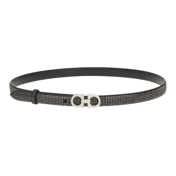Ferragamo Gancini buckle Crystal embellished Belt