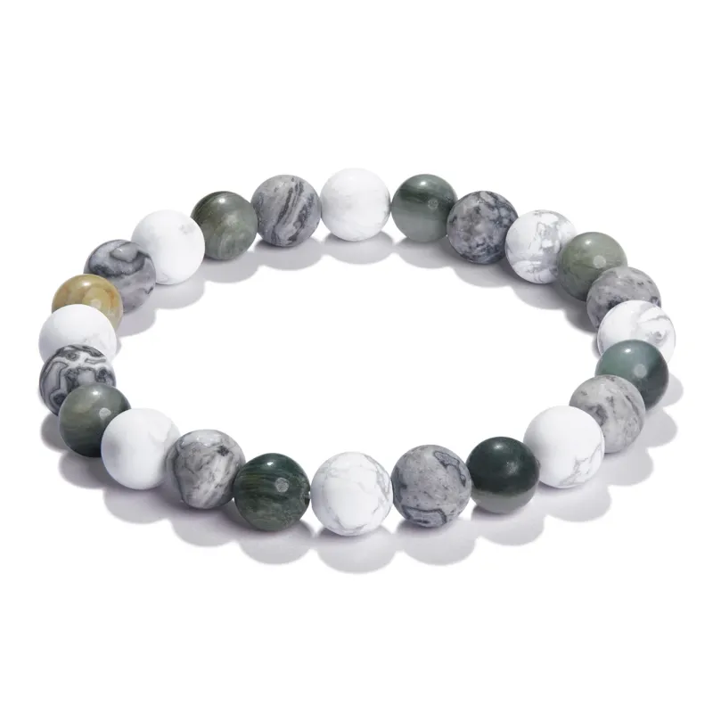 North Cain White Turquoise Bracelets Unisex-1