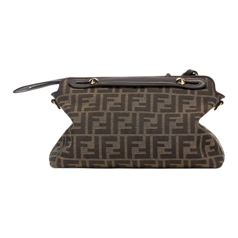 FENDI By The Way Series Polyester Handbag Medium Size Women's Brown-3