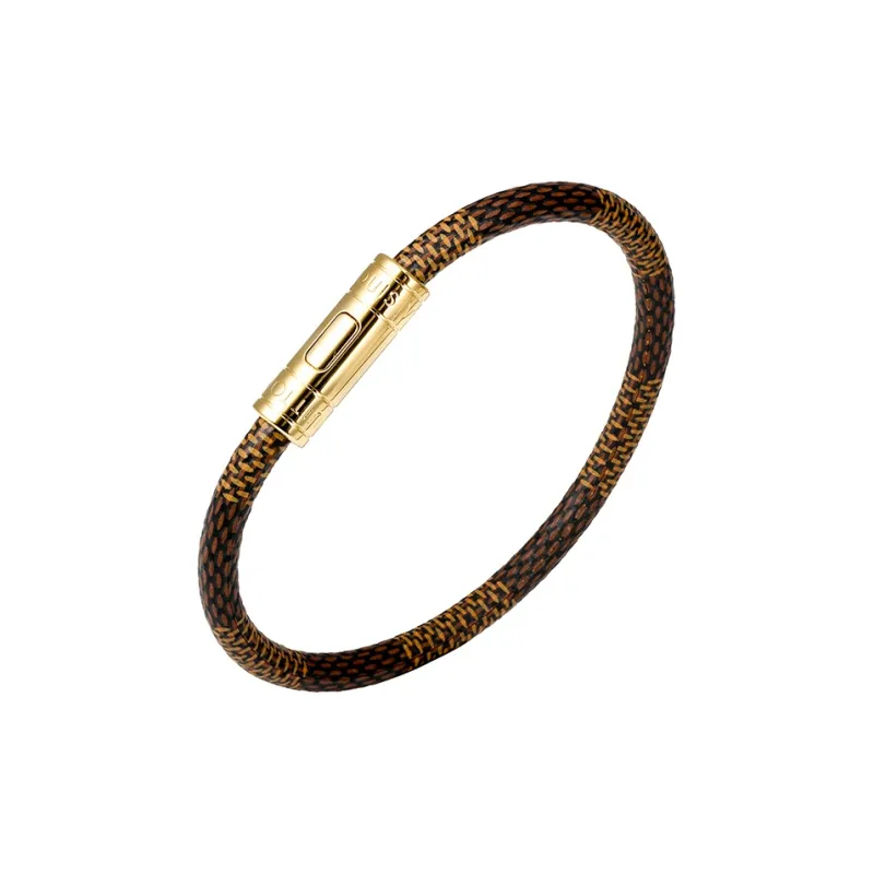 LOUIS VUITTON Metal Bracelets Unisex Brown-2