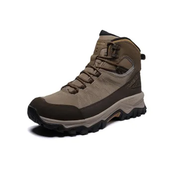 TOREAD Anti Slip Wear Resistant High Top Hiking Shoes Men's Brown Black