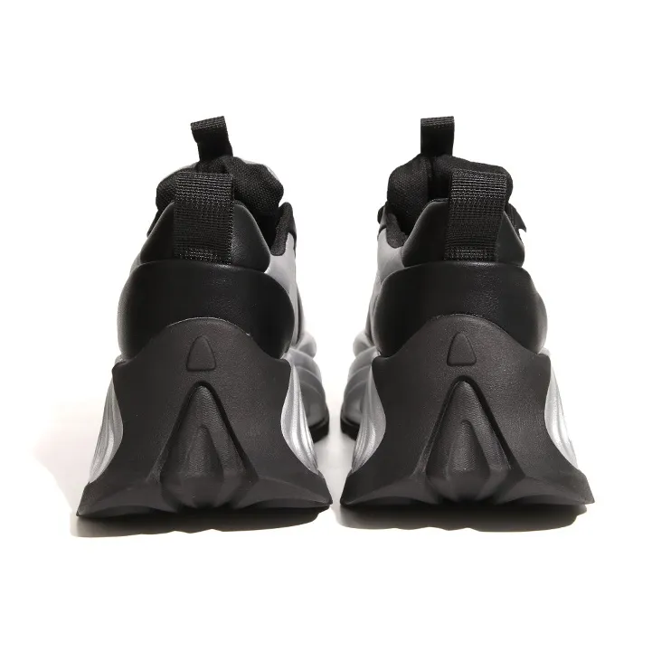 XIAOFAMIAO Wear Resistant Height Increasing Low Top Chunky Sneakers Women's-9