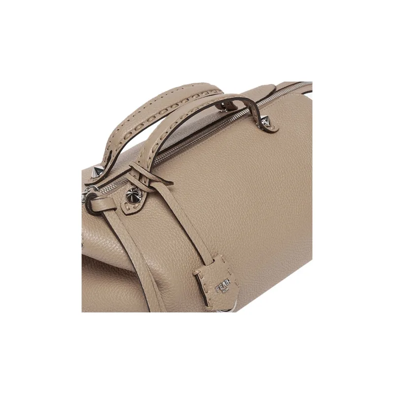 FENDI By The Way Series Calfskin One Shoulder Handbags Large Size Women's Gray-6