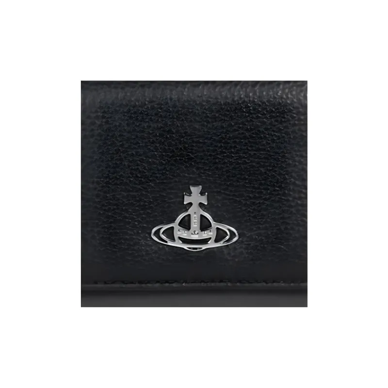 Vivienne Westwood Cow Leather Card Holder Men's Black-3