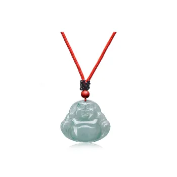 Best Wishes Glutinous Jade Jadeite Necklaces Unisex