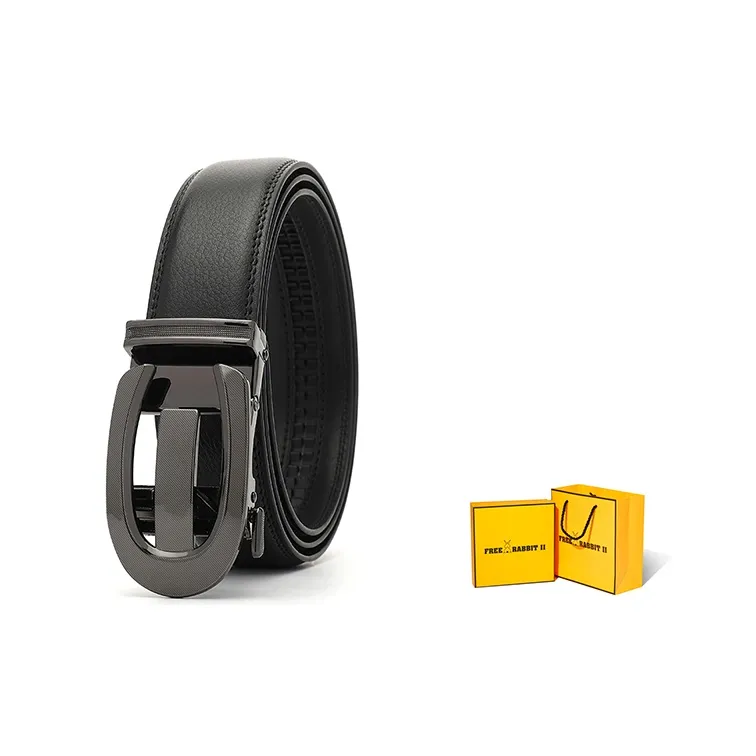 FREE RABBITⅡ Versatile Automatic Buckle Business Belt For Young And Middle Aged Casual Wear Width 3.5cm Men's-1