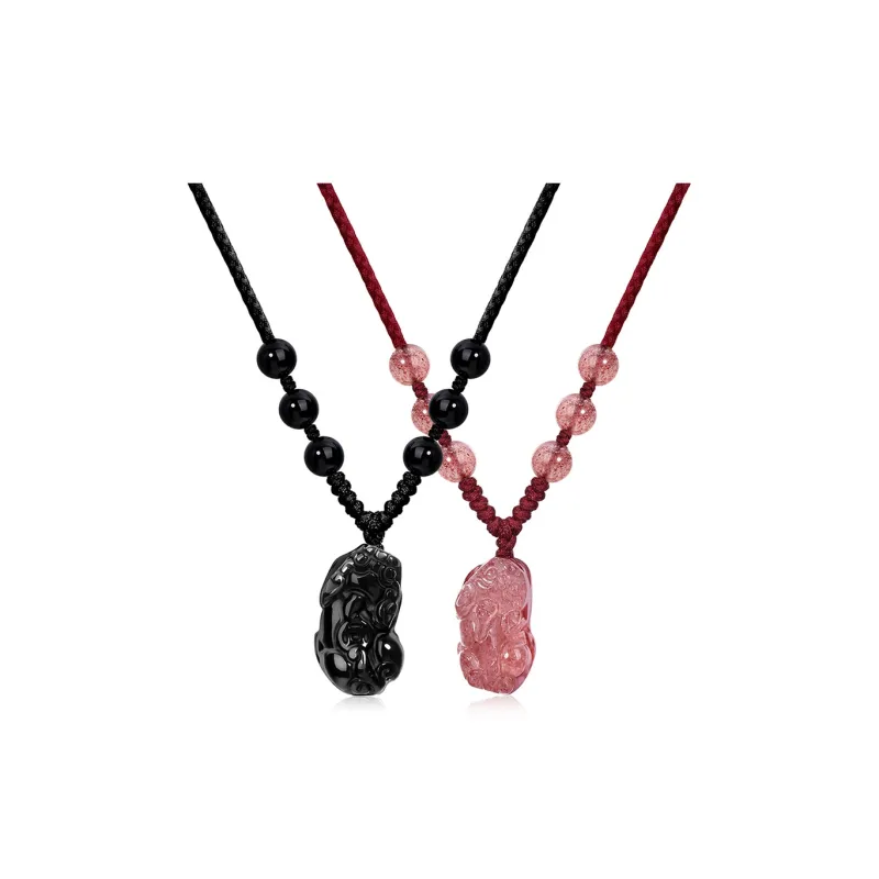 Bermuda Eyes Obsidian Jade Necklaces Unisex-4