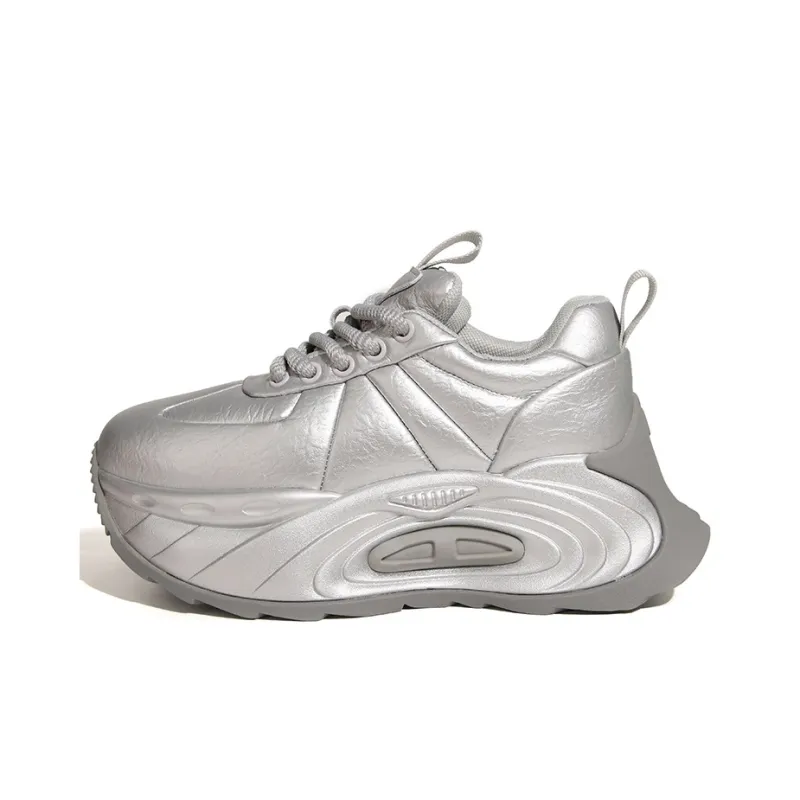 XIAOFAMIAO Wear Resistant Height Increasing Low Top Chunky Sneakers Women's-10