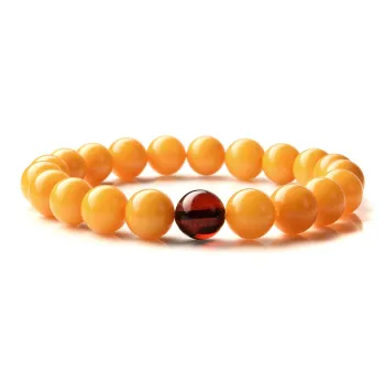 Abby's Wonderland Blood Amber Jade Bracelets Unisex