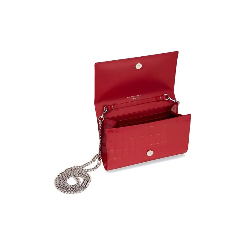 Giuseppe Zanotti Wendy Crocodile Effect Clutch Bag-3