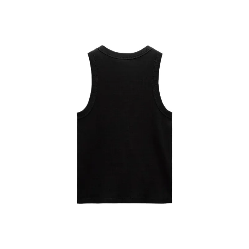 ZARA Tank Tops Women's Black-1
