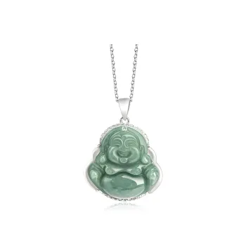 Best Wishes Bean Type Jadeite Necklaces Unisex