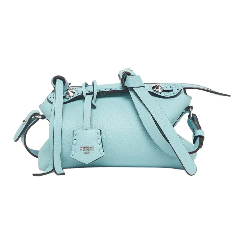 FENDI Calfskin Handbag Mini Women's Light Blue-1